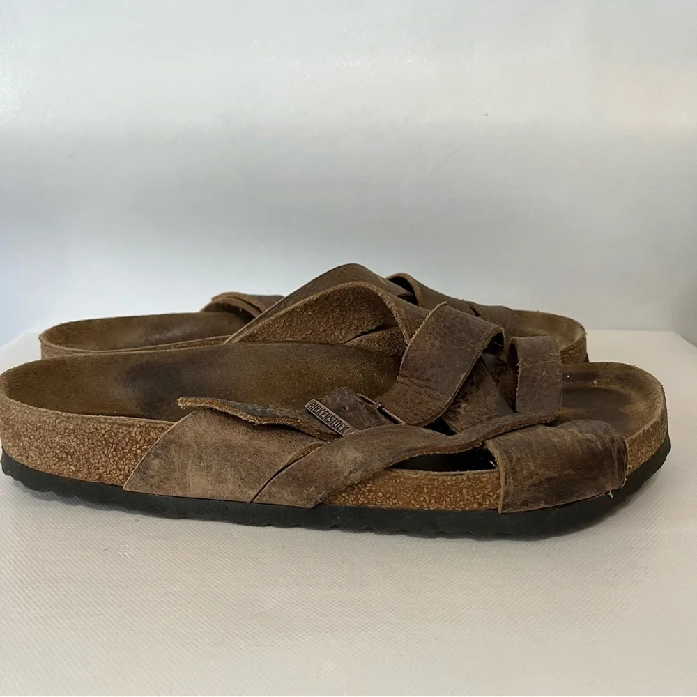 Birkenstock Lugano Brown Leather Sandals